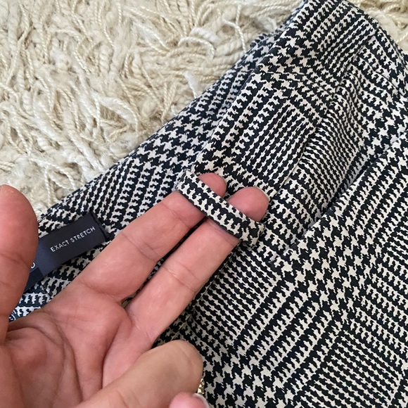 THE LIMITED Women's Exact Stretch Pants Ankle Glen/ Houndstooth Black Ivory - Picture 13 of 15